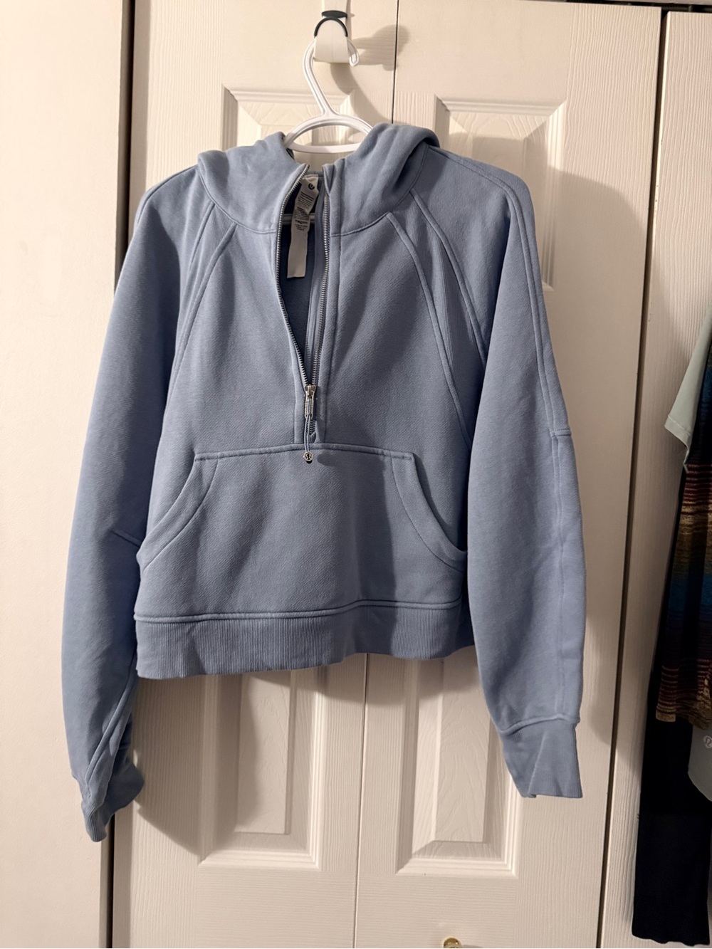 Pale Blue Lulu scuba hoodie M/L